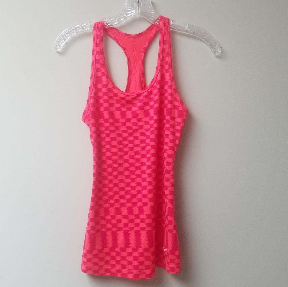 Nike Dri Fit Racerback Tank Burgundy Pink XS
